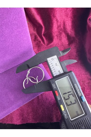 Halka model 925 ayar sade gümüş küpe
