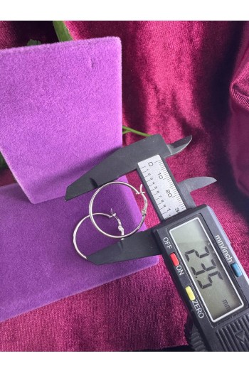 Halka model 925 ayar sade gümüş küpe