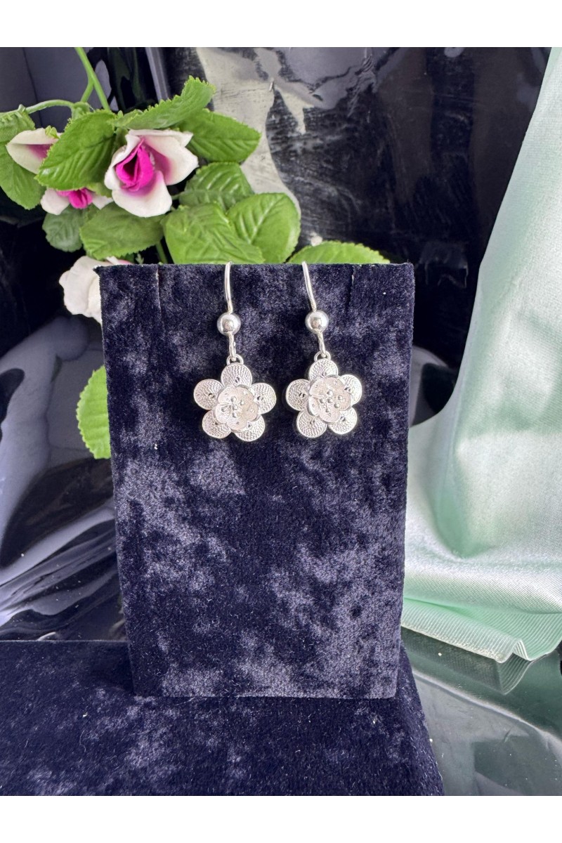 Daisy 925 K Filigree Silver Earrings