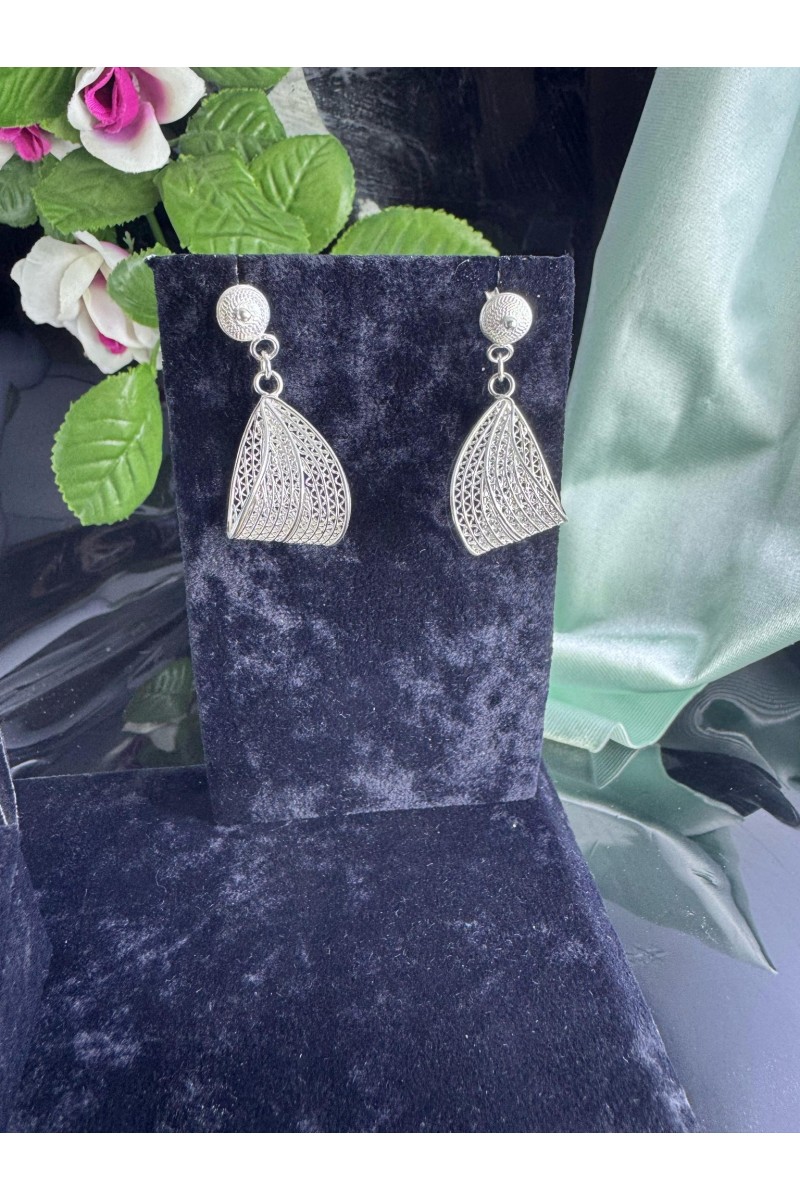 Sarmal 925 K talkari Silver Earrings