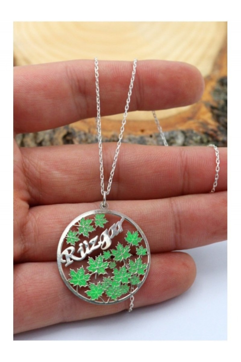 925 K Silver ISİMLİ Leaf Necklace
