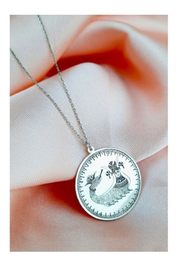 925 AYAR GÜMÜŞ ŞAHMERAN GÜMÜŞ KOLYE UZUNLUK 45 CM 