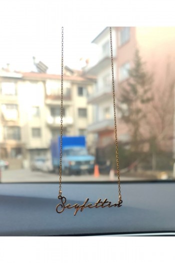 El Yazısı İsimli Gümüş Kolye 