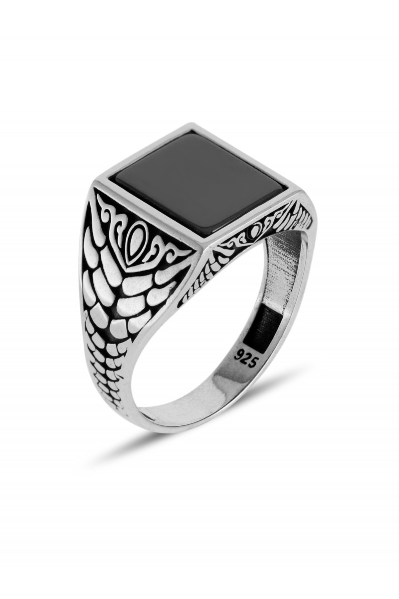 Kobra Design 925 K Men's Silver Ring
