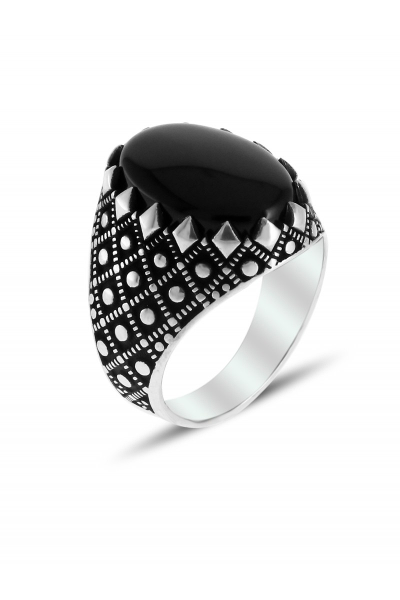 Pençe Onyx Stone-set Men's Silver Ring
