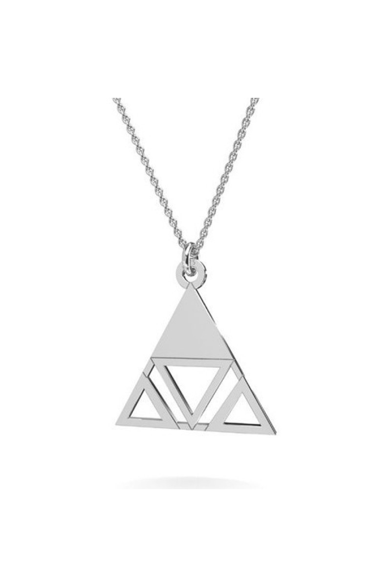 Triangles 925 K Silver Necklace