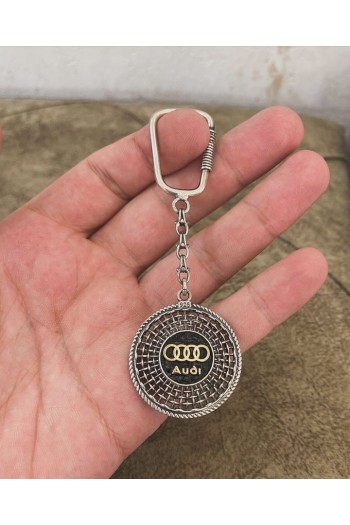 Audi Amblemli Telkari 925 Ayar Gümüş Anahtarlık