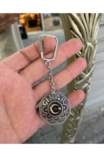 Ayyıldız İsimli 925 Ayar Gümüş Anahtarlık