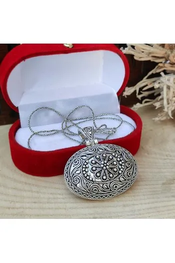 Mardin Yöresel İşlemeli Telkari Gümüş Üçlü Set