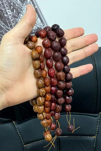 5'li Sistemli Doğal Kesim Kahverengi Kokulu Andız Ağacı Efe Tesbih